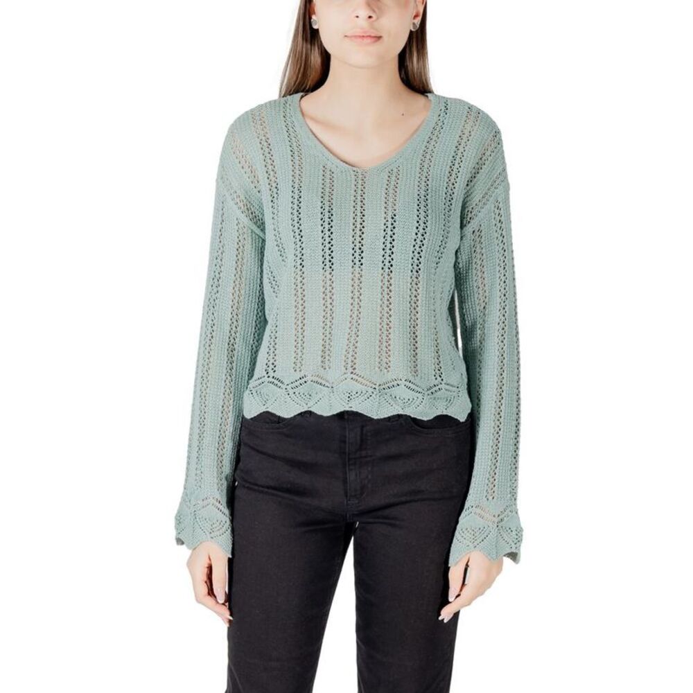 Only Turquoise Recycled Cotton Women's Sweatshirt